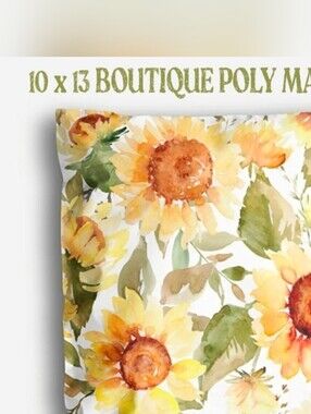 24 pack 10x13 SUNFLOWER floral poly mailers. Self sealing. Waterpr…